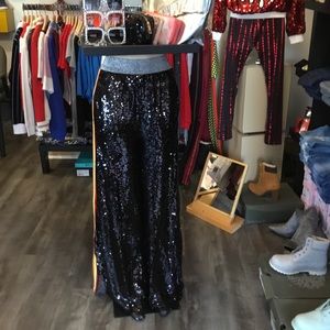 Sequin Track Pants
